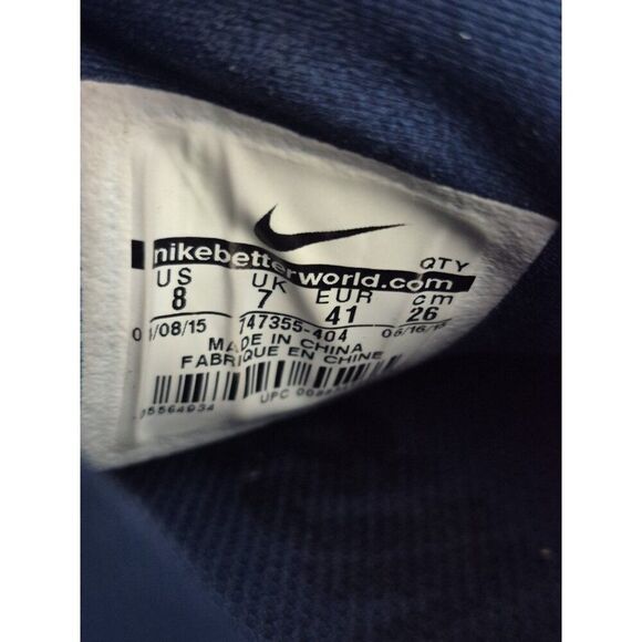 Nike Lunarglide 7 Flyknit Running Trainers Mens Size 8 Blue Lagoon Hyper Orange - Picture 8 of 8